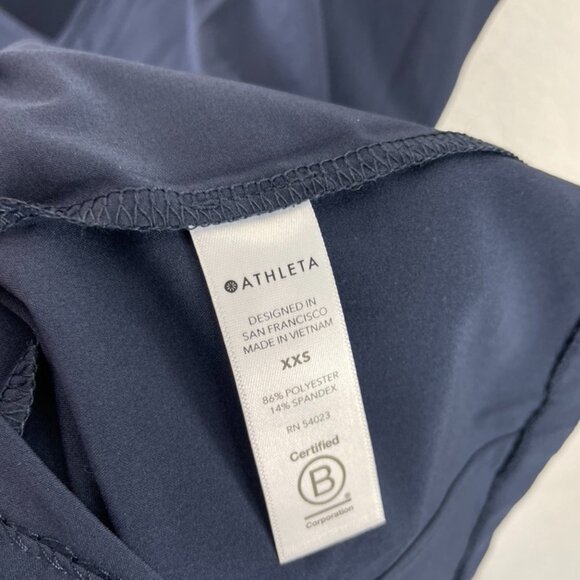 Athleta Women's Boulevard V-Neck Tee Blue Navy Size XXS NWT - Picture 7 of 9